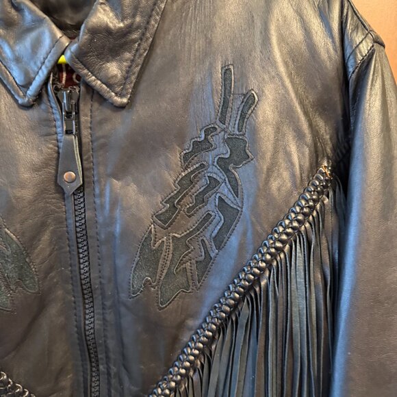 Leather Club Sheepskin Leather Jacket w/removable vest Womens' XL (est'd.) - Picture 2 of 16